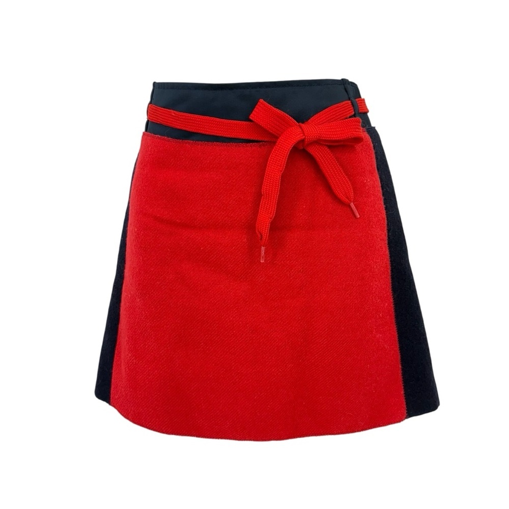 Vintage Miu Miu Wool/Mohair Mini Skirt 38 Red/Black